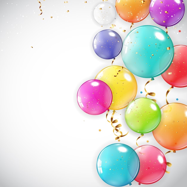 Sfondo vacanza con palloncini