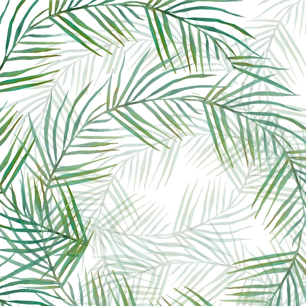 Sfondo verde tropicale Sfondo estivo con rami verdi Elementi di design floreale