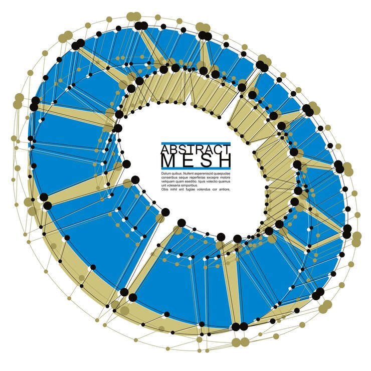 Vettore sfondo vettoriale astratto, layout del tema della tecnologia e della scienza in stile moderno, connessione e comunicazione maglia astratta 3d, chiaro eps 8.