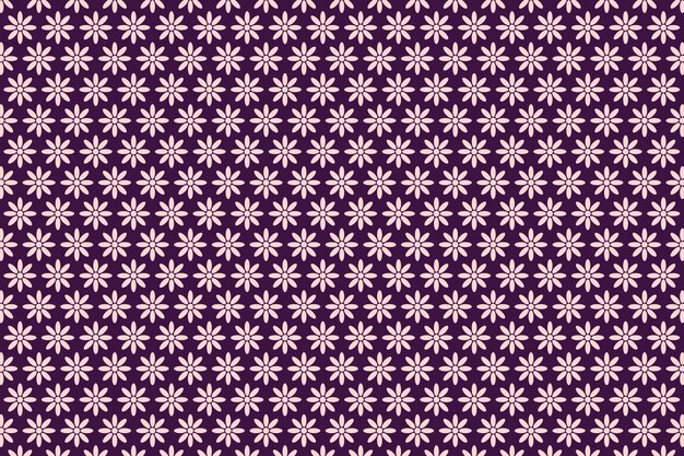 Sfondo vettoriale di fiori rossi e viola in stile doodle Motivo floreale vintage per la stampa su tessuto