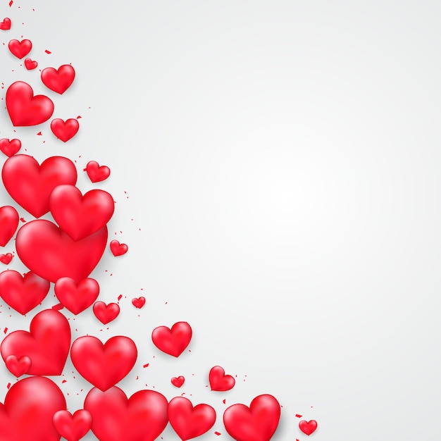 Sfondo vettoriale di San Valentino e lo spazio libero per il testo