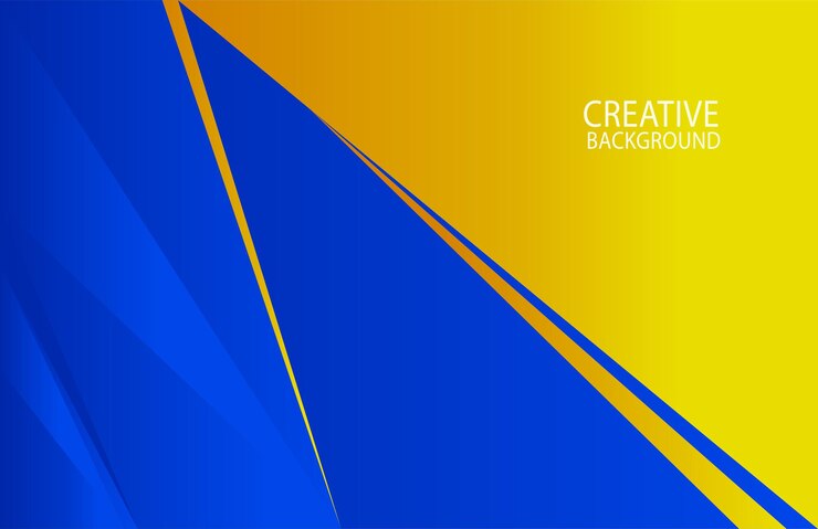 Vettore sfondo vettoriale rettangolo geometria blu e giallo