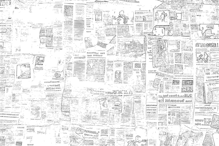 Vettore sfondo vettoriale ruvido un muro coperto con texture grunge astratto di giornale