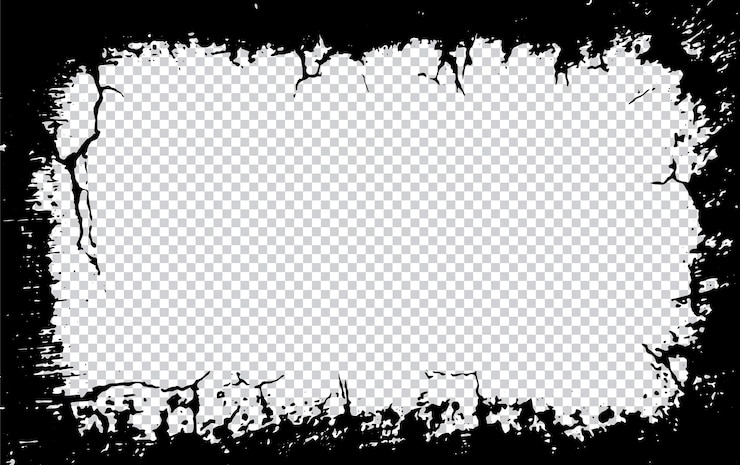 Vettore sgangherata disegno di bordo astratto telaio grunge modello di sfondo in difficoltà nero sporco vecchio