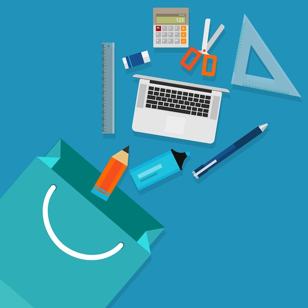 shopping scuola istruzione studente icona stazionario