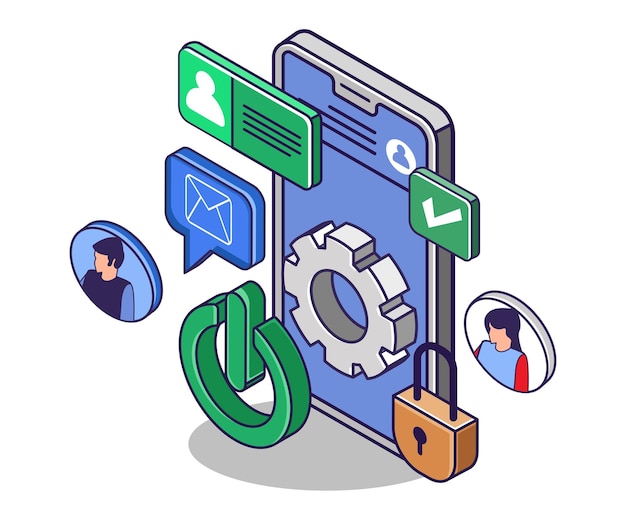 Sicurezza dell'account sul pulsante dello smartphone