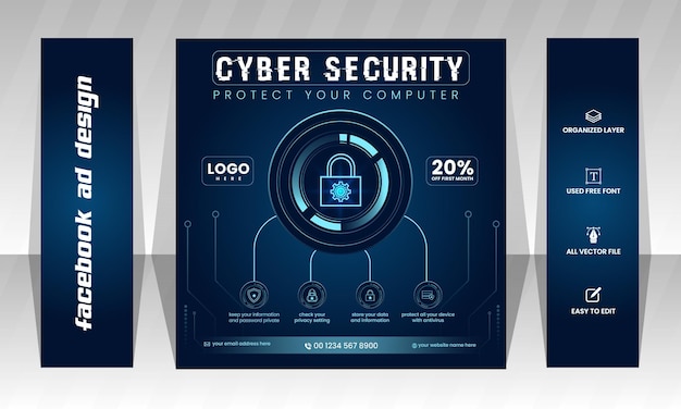 sicurezza informatica progettazione di annunci sui social media