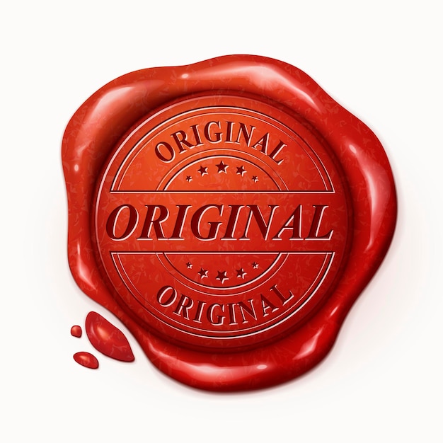 Sigillo di cera rossa originale 3d