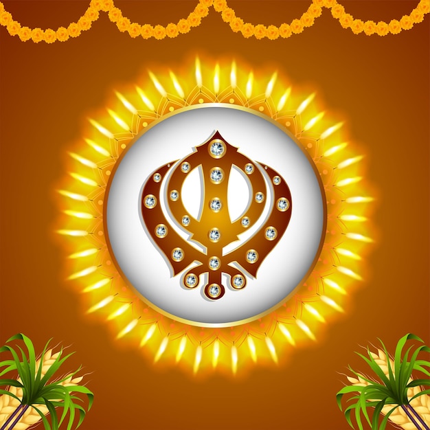 Sikh festival felice guru gobind singh jayanti celebrazione carta