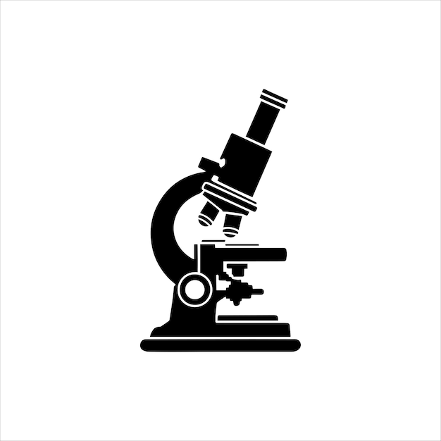 silhouette del microscopio vettoriale immagine di alta qualità