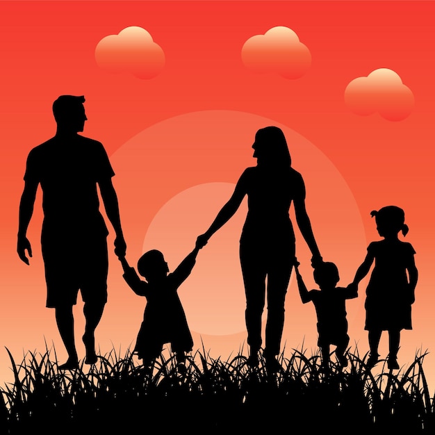 Silhouette delle famiglie