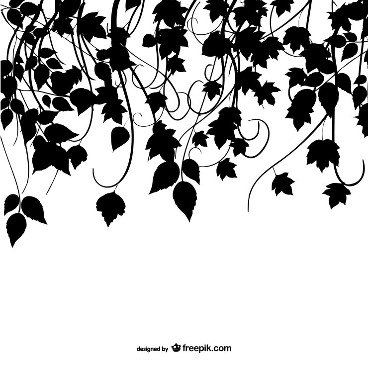 Vettore silhouette design foglie
