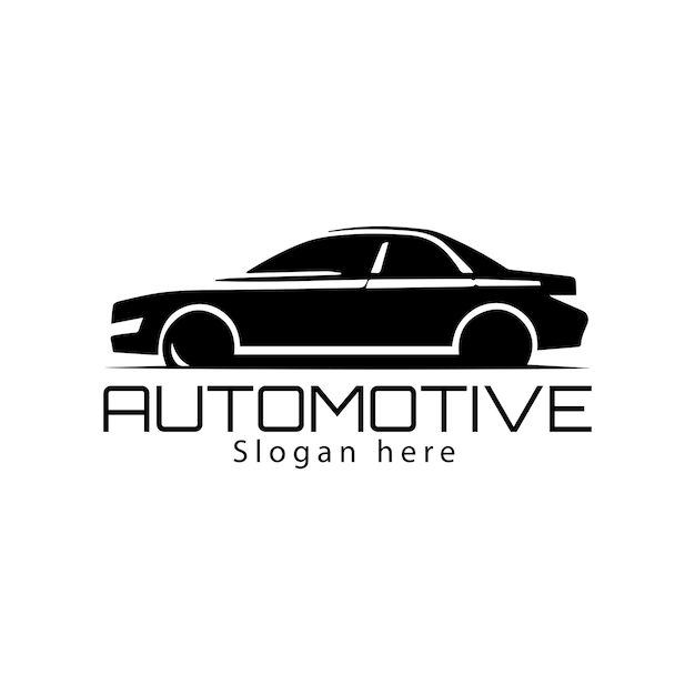 silhouette di auto logo semplice