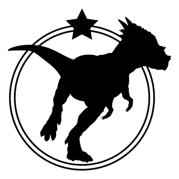 Vettore silhouette di dinosauro razze di dinosauro logo silhouette vettoriale amo il mio cane animale il