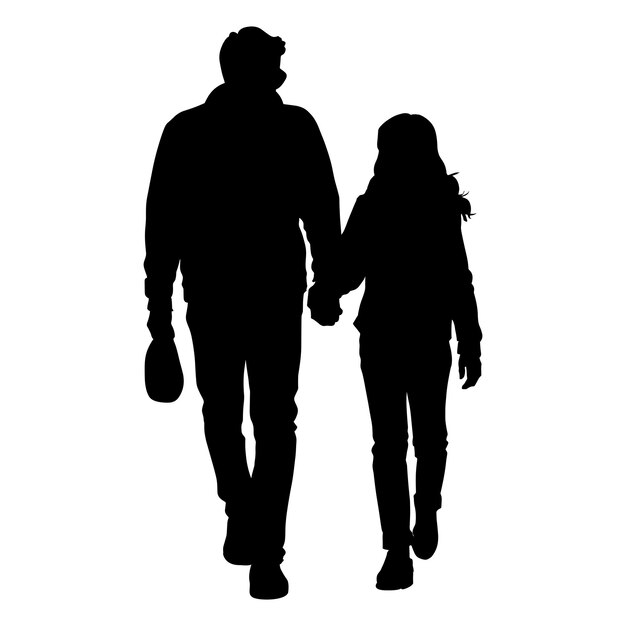 Silhouette di famiglia su bianco