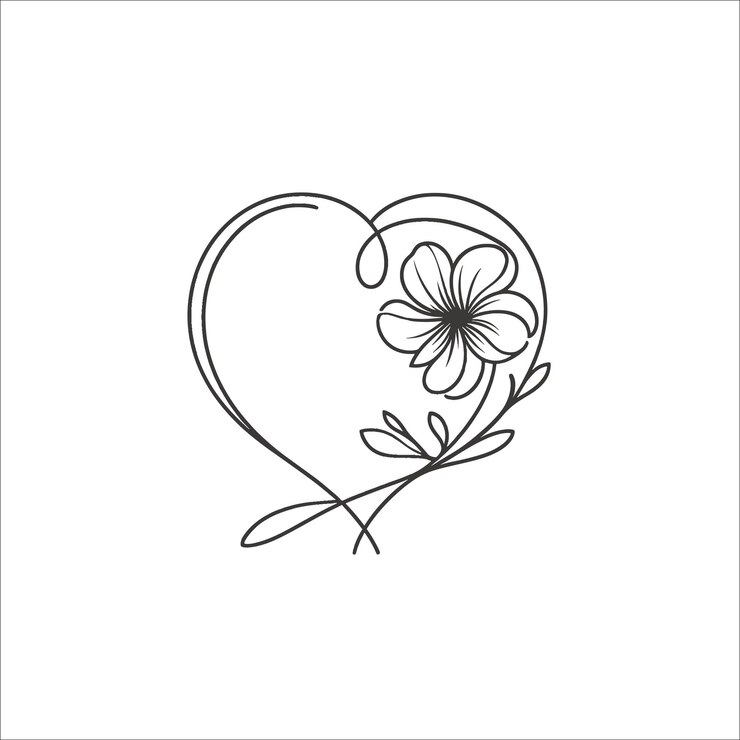 Vettore silhouette di fiori neri minimalisti disegno floreale elegante e fiorente
