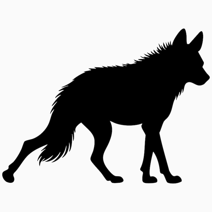 Vettore silhouette di iena