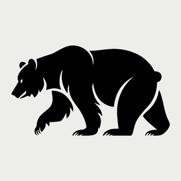 Silhouette di orso vettoriale animale