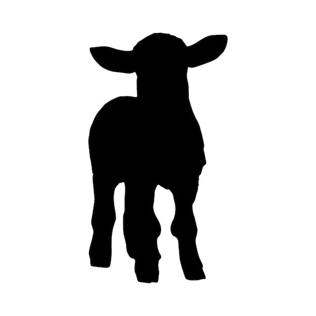 silhouette di pecora insieme insieme isolato nero su sfondo bianco illustrazione vettoriale