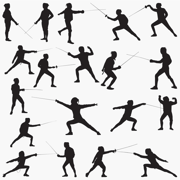 Silhouette di scherma
