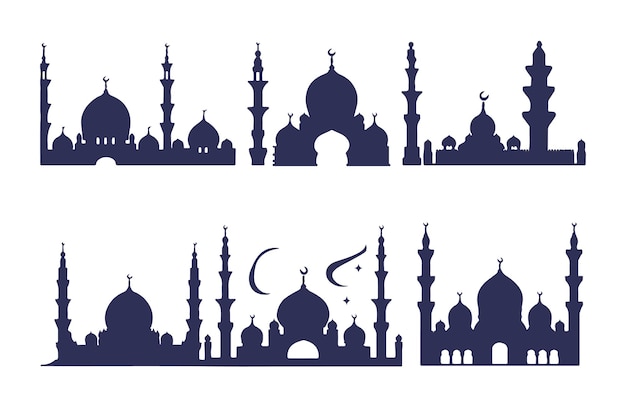 Silhouette di una moschea