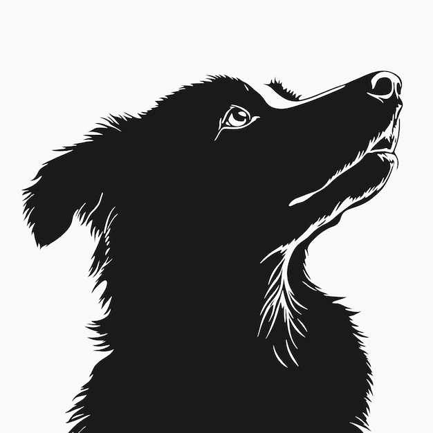 silhouette nera di un cane Appenzeller