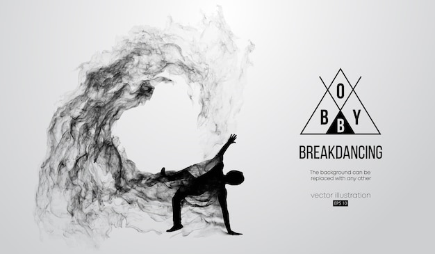 Siluetta astratta di un breakdancer