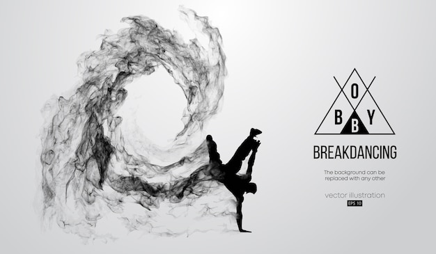 Siluetta astratta di un breakdancer