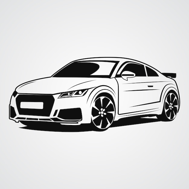 Siluetta dell'automobile sportiva di vettore di Audi TT