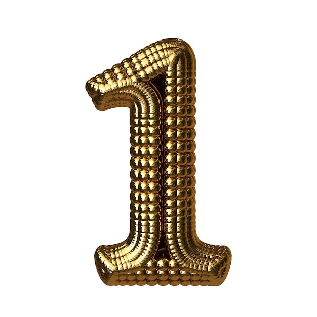 Simbolo composto da sfere d'oro numero 0