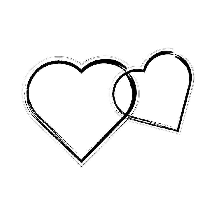 Vettore simbolo del cuore disegnato a mano con consistenza grunge icona d'amore per l'elemento di decorazione d'arte doodle romantica di tendenza