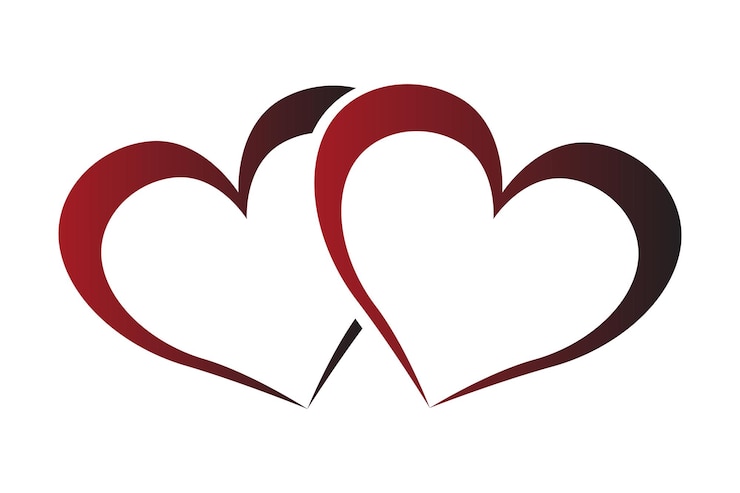 Vettore simbolo del cuore, simboli del cuore, vettore di amore