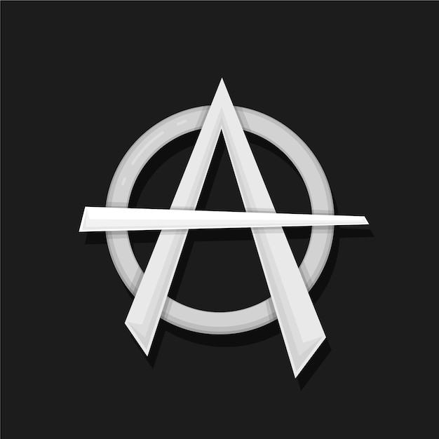 Simbolo dell'anarchia disegnato a mano