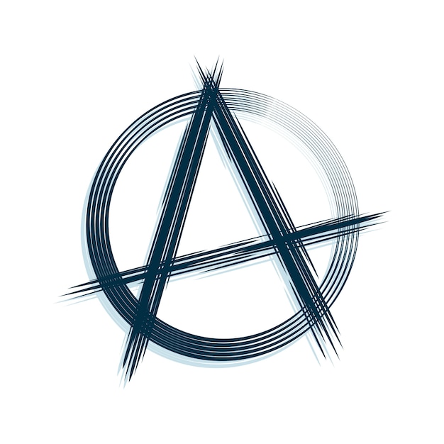 Simbolo dell'anarchia disegnato a mano