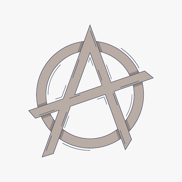 Simbolo dell'anarchia disegnato a mano