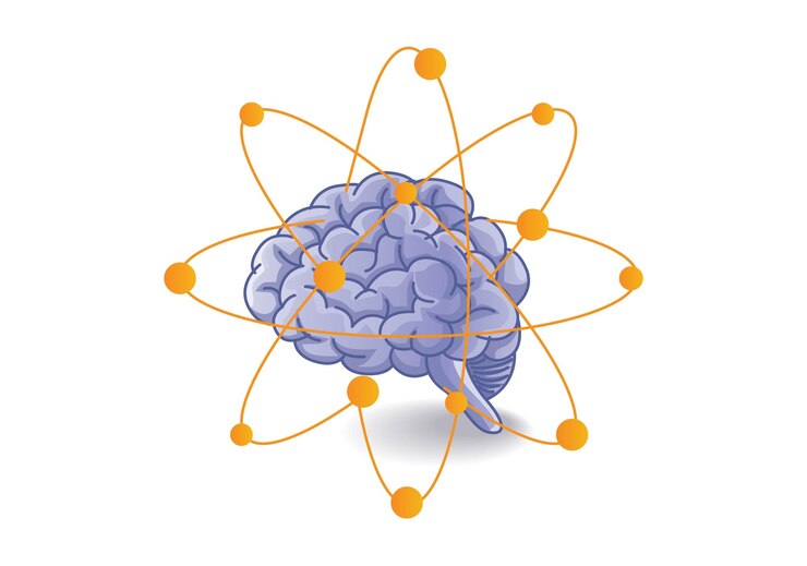Vettore simbolo dell'intelligenza del cervello umano