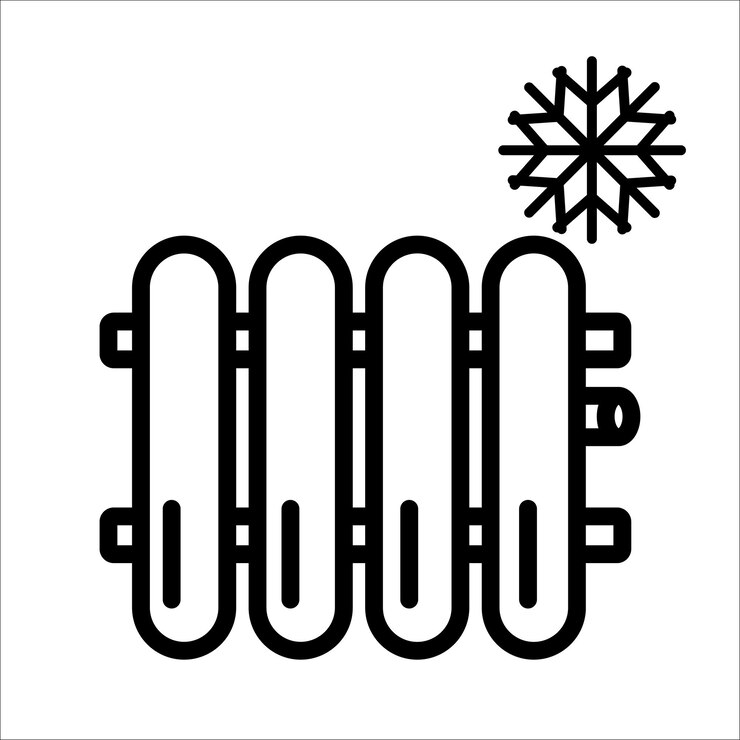 Vettore simbolo di illustrazione vettoriale dell'icona della batteria fredda
