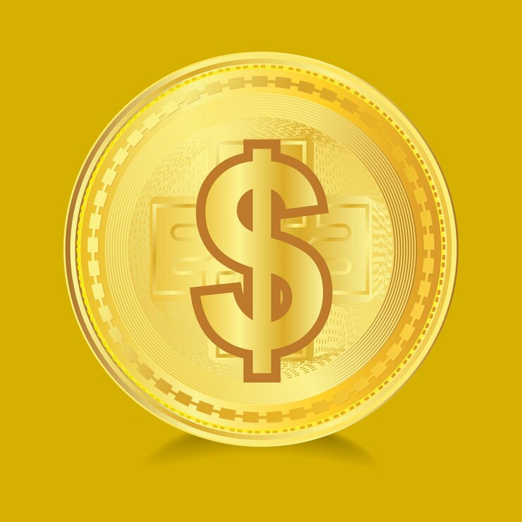 Simbolo di valuta digitale del dollaro statunitense