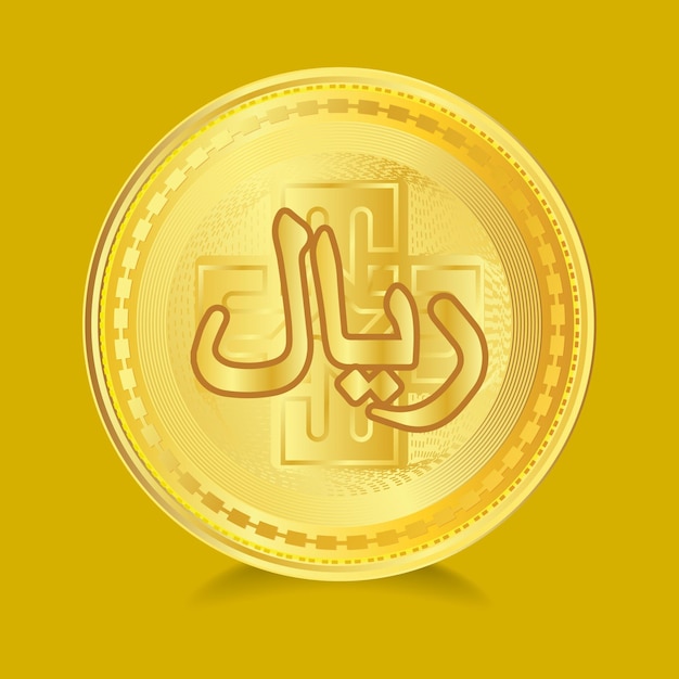 Simbolo di valuta digitale del riyal saudita
