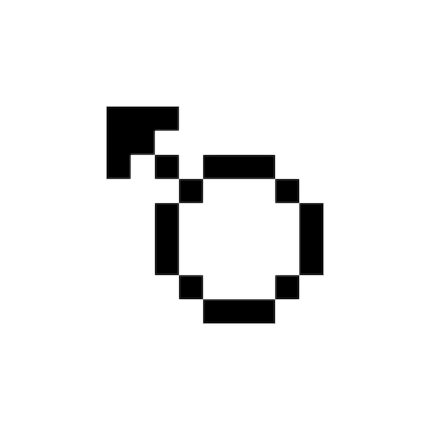 simbolo maschile segno pixel art