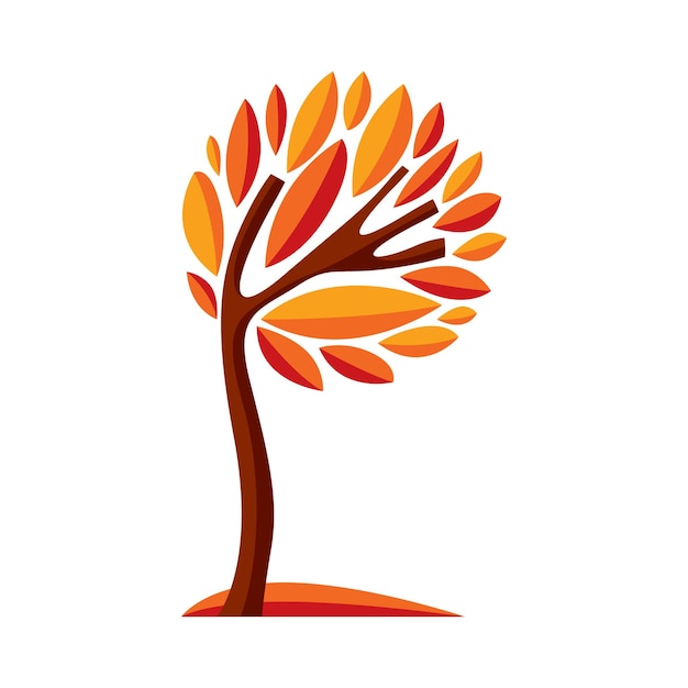 Simbolo naturale stilizzato artistico, illustrazione creativa dell'albero. Può essere utilizzato come concetto di ecologia e conservazione ambientale.