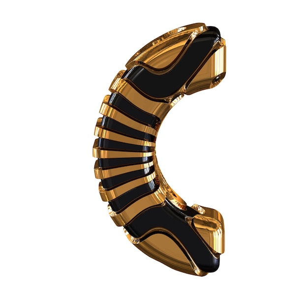 Simbolo nero con simbolo di cinturini dorati