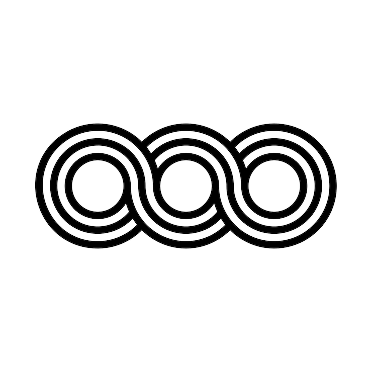 Vettore simbolo o logo di vettore di stile catena di onde greche.
