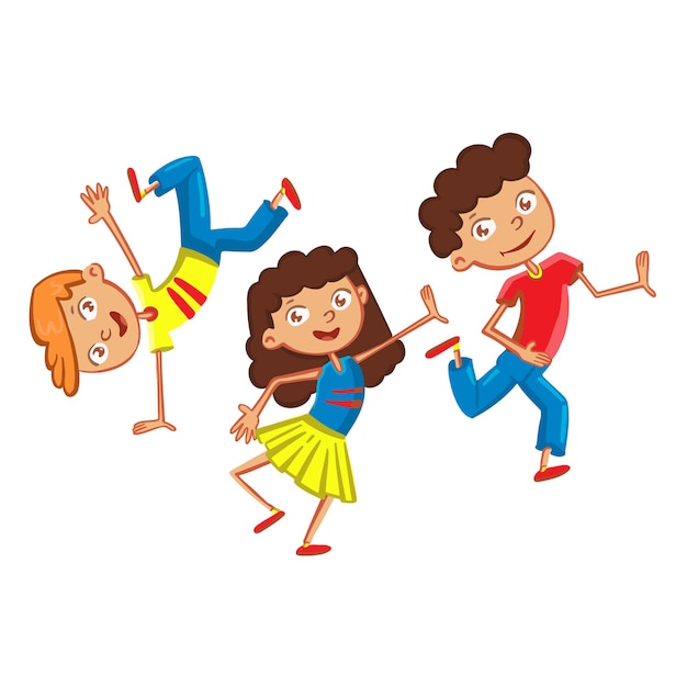 Simbolo per bambini attivi, sport, vettore divertente