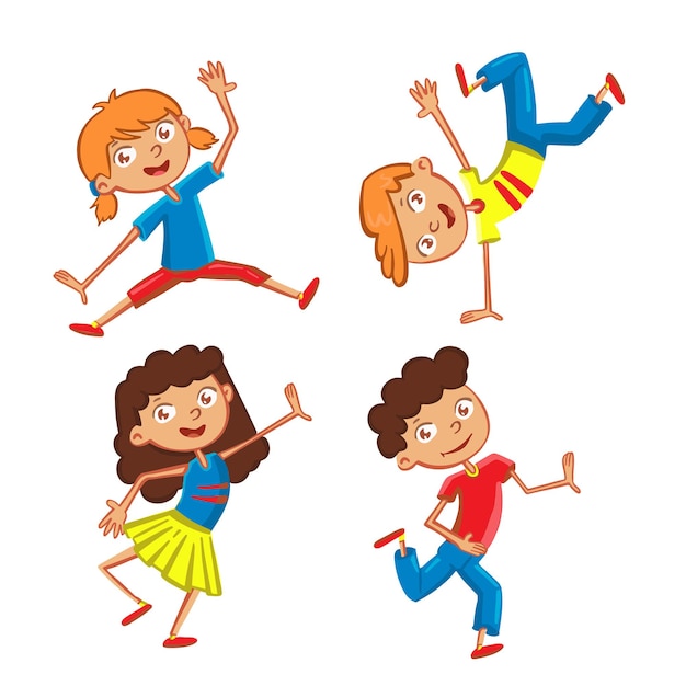 Simbolo per bambini attivi, sport, vettore divertente