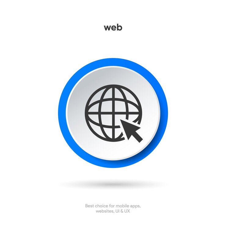 Vettore simbolo web icona internet icona vai alla web icona http indirizzo segno globe rete www icona sito web