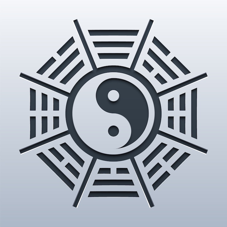 Vettore simbolo yin yang