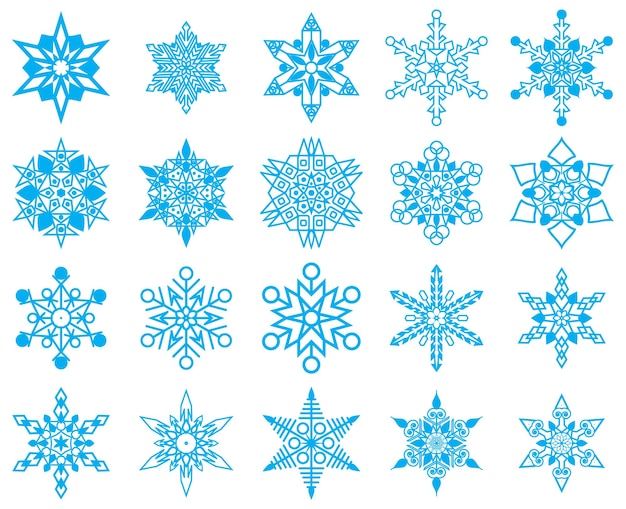 Simpatica collezione di fiocchi di neve