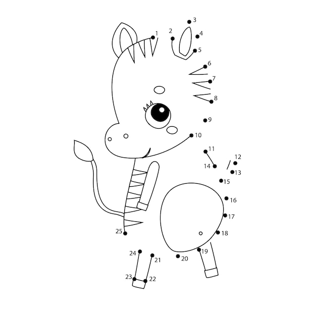 Simpatici animali unisci i puntini per i bambini