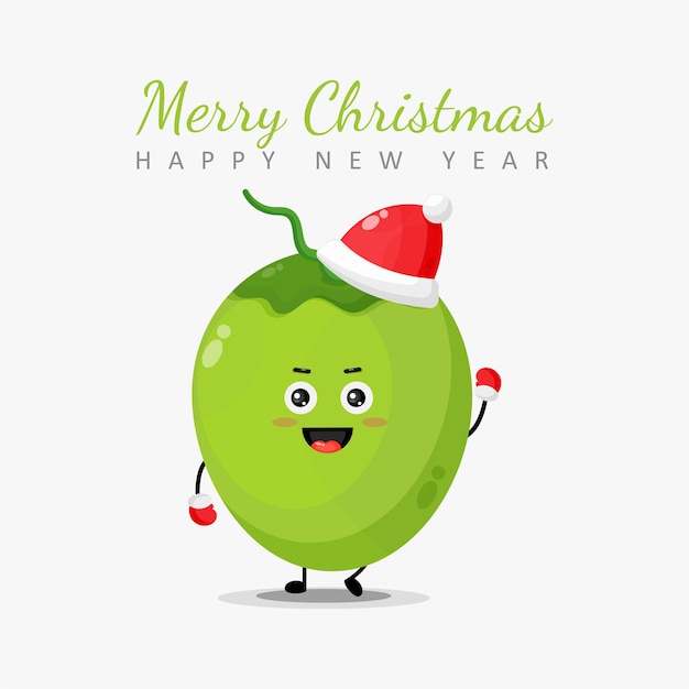 Simpatici personaggi di cocco ti augurano buon natale